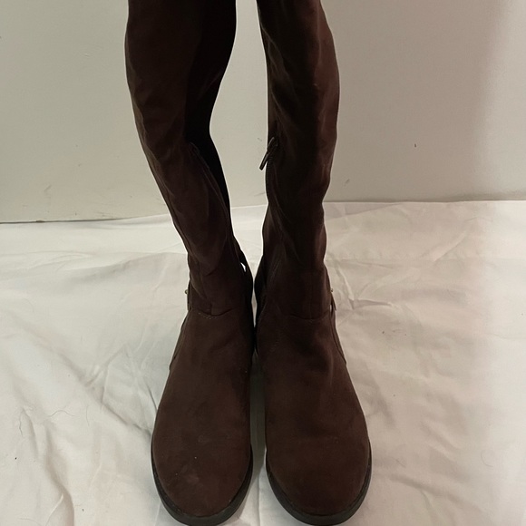 Justfab Knee High Boots - burgundy - Picture 3 of 4